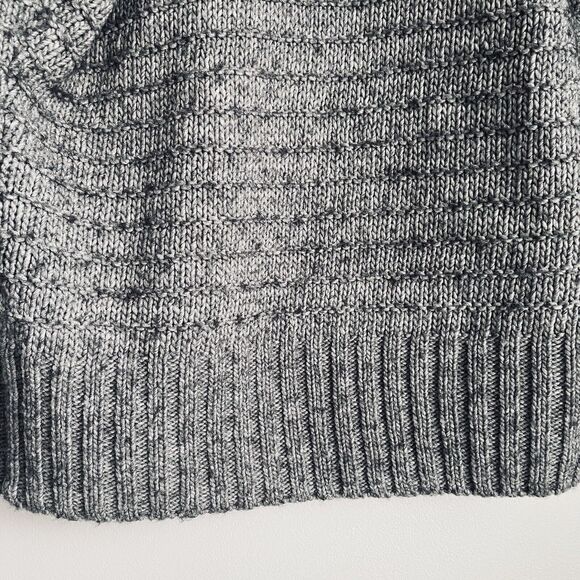 NEW Wool Alpaca Cardigan Sweater Express Small Gray Knit Shawl Collar Chunky - Picture 12 of 16